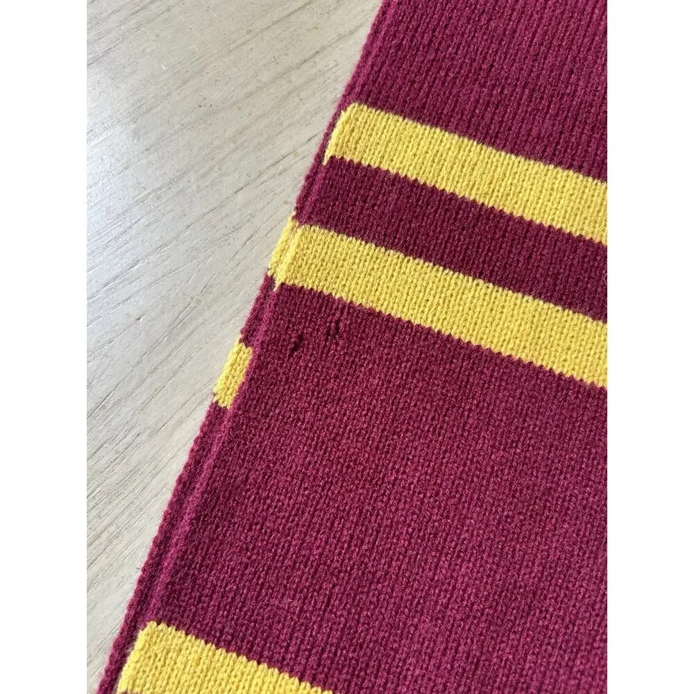 Gryffindor Striped Scarf Patch Wizarding Harry Potter Knit Preppy Varsity Winter